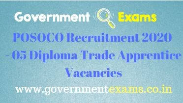 POSOCO Diploma Trade Apprentice Recruitment 2020