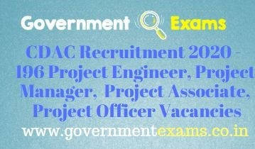 CDAC Project Engineer Manager Officer Recruitment 2020