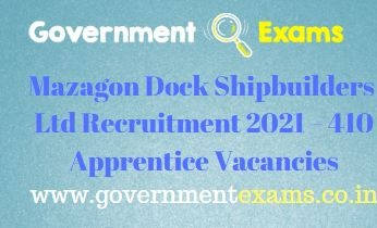 Mazagon Dock Apprentice Recruitment 2021