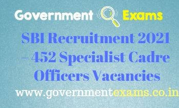 SBI Specialist Cadre Officers Recruitment 2021