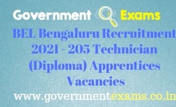 BEL Bengaluru Apprentice Recruitment 2021