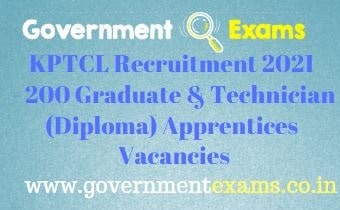 KPTCL Graduate Technician Apprentices Recruitment 2021