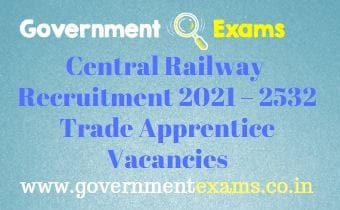 Central Railway Apprentice Recruitment 2021