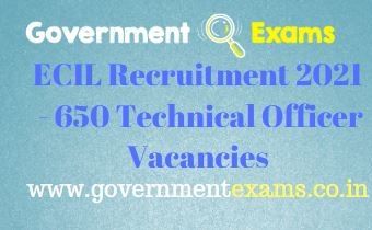ECIL Technical Officer Recruitment 2021