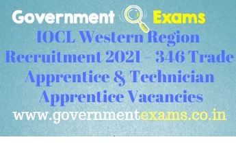 IOCL Western Region Apprentice Recruitment 2021