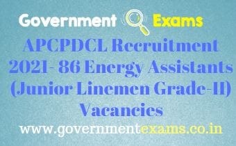APCPDCL Energy Assistant Recruitment 2021