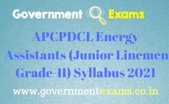 APCPDCL Energy Assistant Syllabus 2021