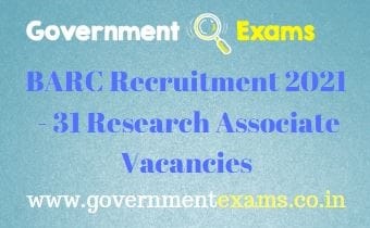 BARC Research Associate Recruitment 2021