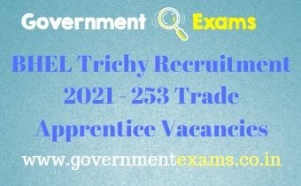 BHEL Trichy Trade Apprentice Recruitment 2021