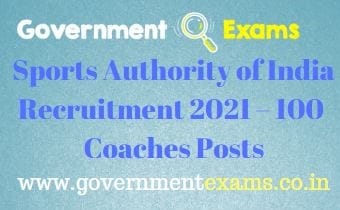SAI Coaches Recruitment 2021