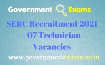 CSIR SERC Technician Recruitment 2021