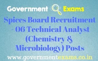 Spices Board Technical Analyst Recruitment 2021