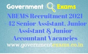 NBEMS Assistant Accountant Recruitment 2021
