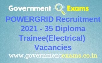 POWERGRID Diploma Trainee Electrical Recruitment 2021
