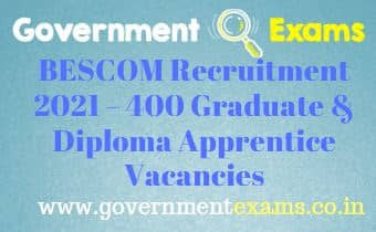 BESCOM Graduate Diploma Apprentice Recruitment 2021