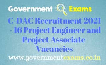 CDAC Chennai Project Associate Engineer Recruitment 2021