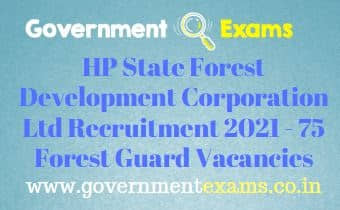 HPSFDC Ltd Forest Guard Recruitment 2021
