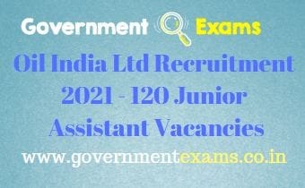 Oil India Limited Junior Assistant Recruitment 2021