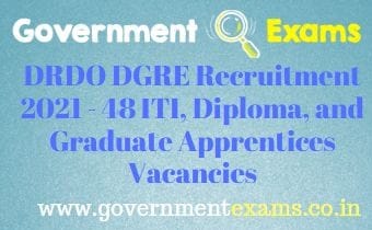 DRDO DGRE ITI Diploma Graduate Apprentice Recruitment 2021