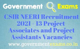 NEERI Project Assistant Associate Recruitment 2021