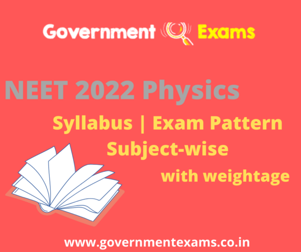 Neet 2022 Physics Syllabus