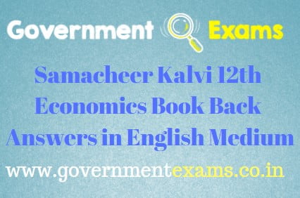 12th Economics Book Back Answers PDF Download English