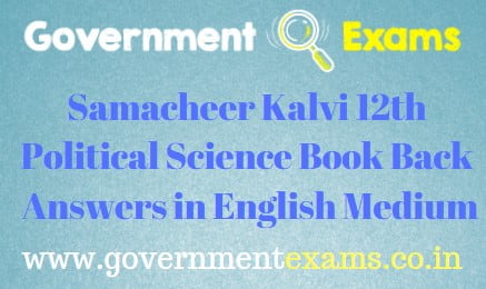Samacheer Kalvi 12th Political Science Book Back Answers
