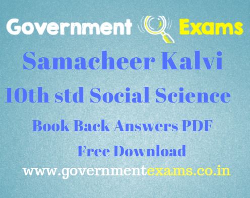 Samacheer Kalvi 10th Social Science Book Back Answers