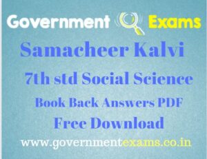 Samacheer Kalvi 7th Social Science Book Back Answers