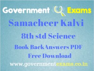 Samacheer Kalvi 8th New Science Book Back Answers
