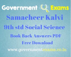 Samacheer Kalvi 9th Social Science Book Back Answers