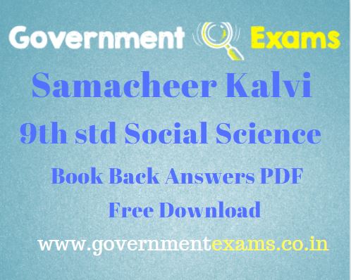Samacheer Kalvi 9th Social Science Book Back Answers