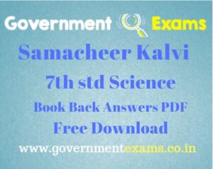 Samacheer kalvi 7th Science Book Back Answers