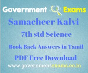 7th Science Book Back Answers in Tamil
