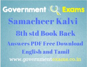 8th Book Back Questions and Answers PDF