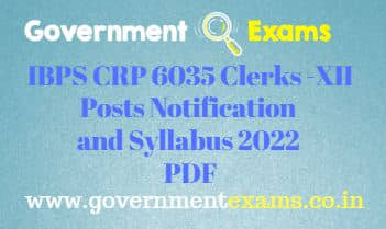 IBPS CRP Clerk Syllabus 2022 Prelims Mains PDF