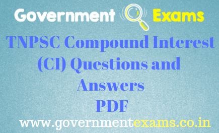 TNPSC Compound Interest Questions and Answers PDF