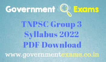 TNPSC Group 3 Syllabus 2022