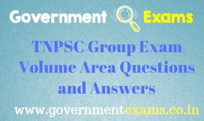TNPSC Group Exam Maths Volume Questions and Answers