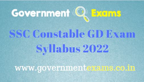 SSC Constable GD Syllabus 2022