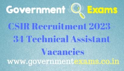 CSIR Technical Assistant Recruitment 2023