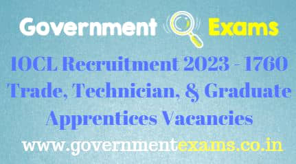 IOCL Trade Technician Graduate Apprentices Recruitment 2022