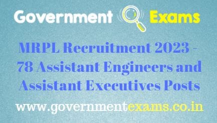MRPL Assistant Engineer Executive Recruitment 2023