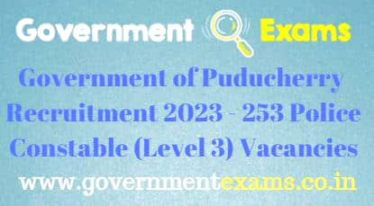 Puducherry Government Police Constable Recruitment 2022