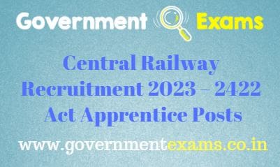 RRC Central Railway Act Apprentice Recruitment 2023