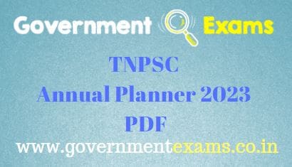 TNPSC Annual Planner 2023 PDF