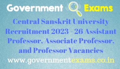 CSU Delhi Assistant Associate Professor Recruitment 2023