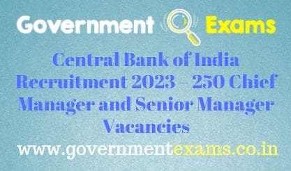 Central Bank of India Senior Chief Manager Recruitment 2023