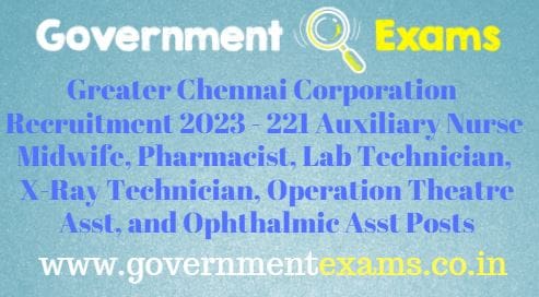 Greater Chennai Corporation Paramedical Staff Recruitment 2023