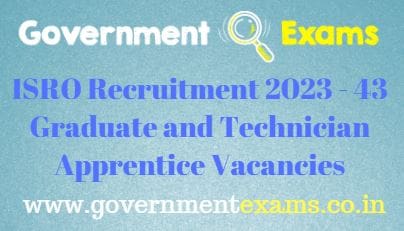 ISRO Graduate and Technician Apprentice Recruitment 2023